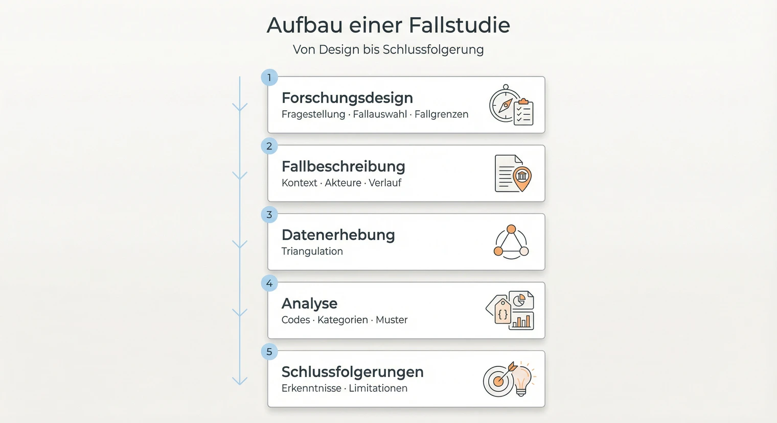 Aufbau einer Fallstudie in der Bachelorarbeit: Vom Forschungsdesign bis zur Schlussfolgerung | BachelorHero