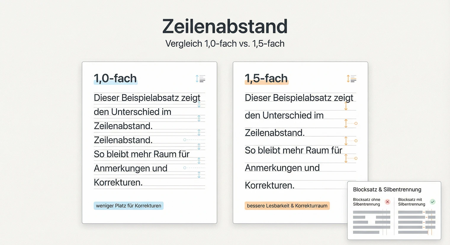Zeilenabstand in der Masterarbeit: 1,5-fach im Fließtext, einfach in Fußnoten | BachelorHero
