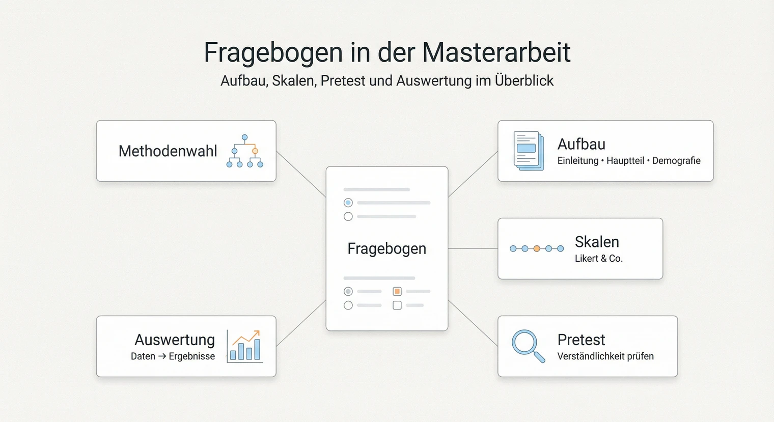 Fragebogen Masterarbeit 2026: Aufbau, Skalen & Pretest | BachelorHero