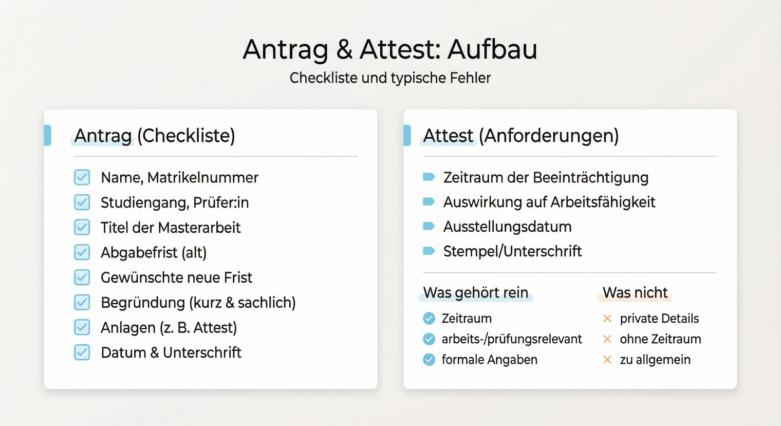 Aufbau eines Antrags auf Fristverlängerung für die Masterarbeit: Struktur und Inhalt | BachelorHero