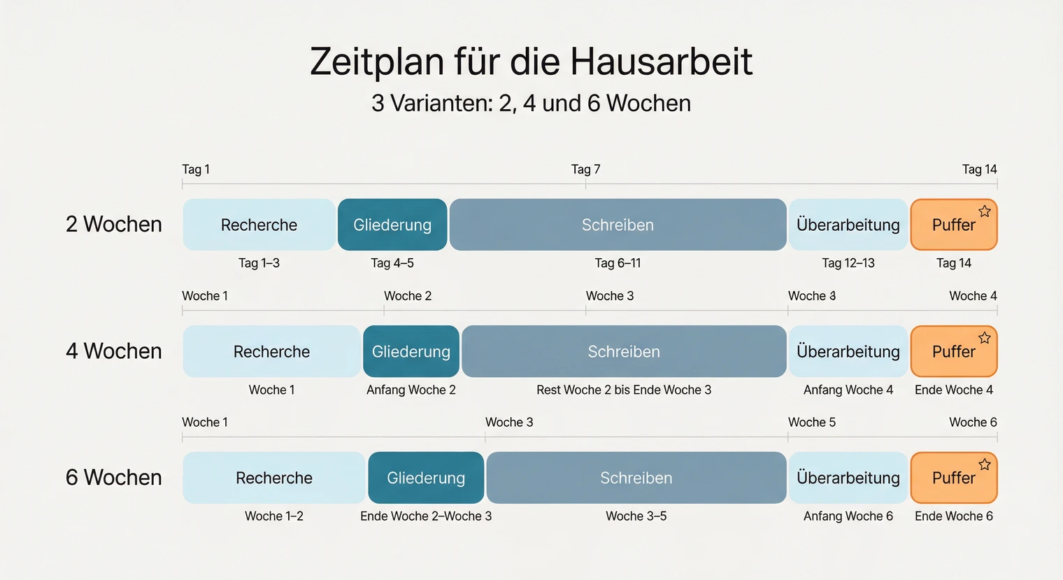 Zeitplan für die Hausarbeit: Phasen von Themenwahl bis Abgabe | BachelorHero