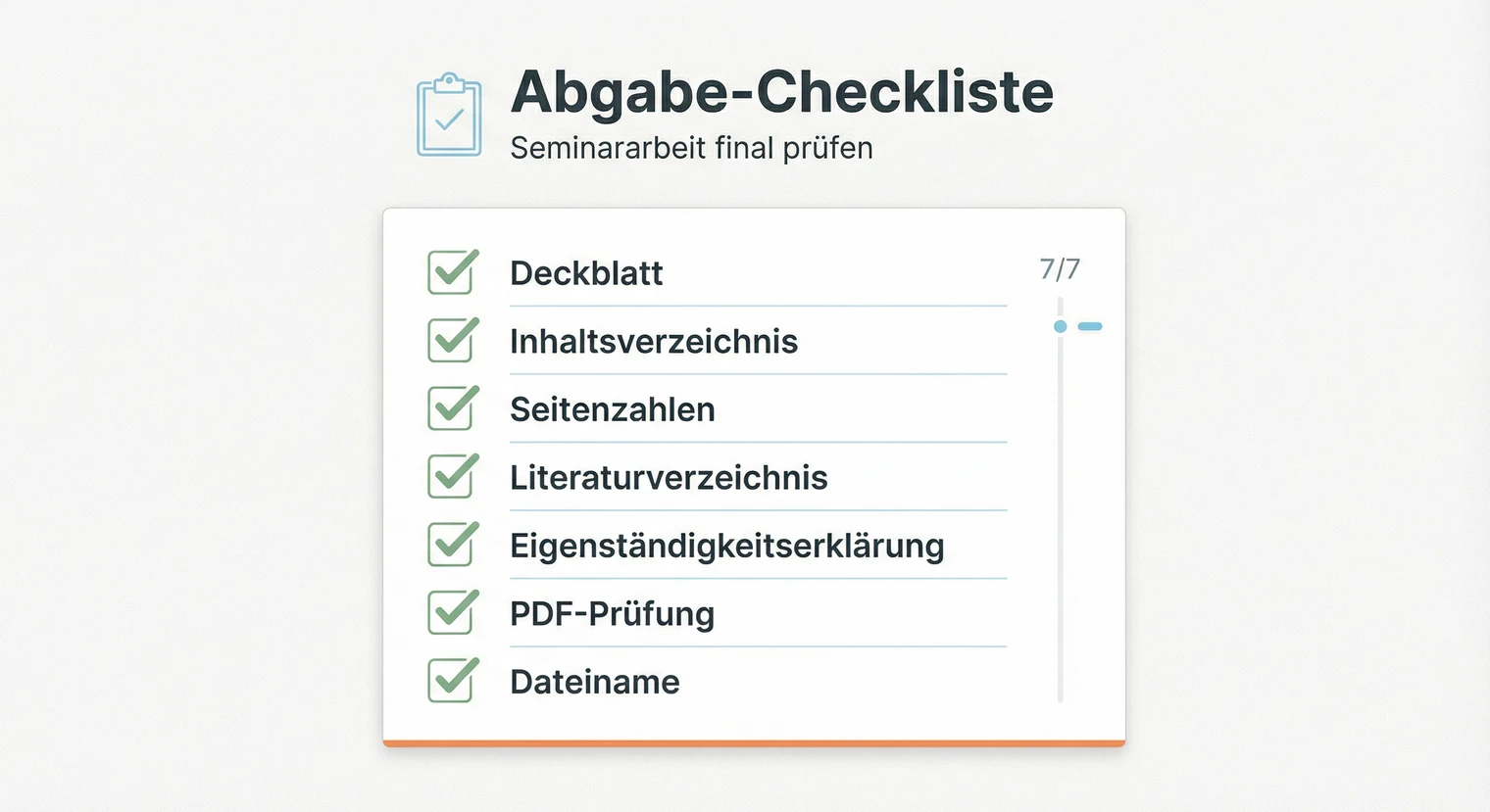Abgabe-Checkliste Seminararbeit: PDF-Export, Dateiname, Druck, Frist | BachelorHero