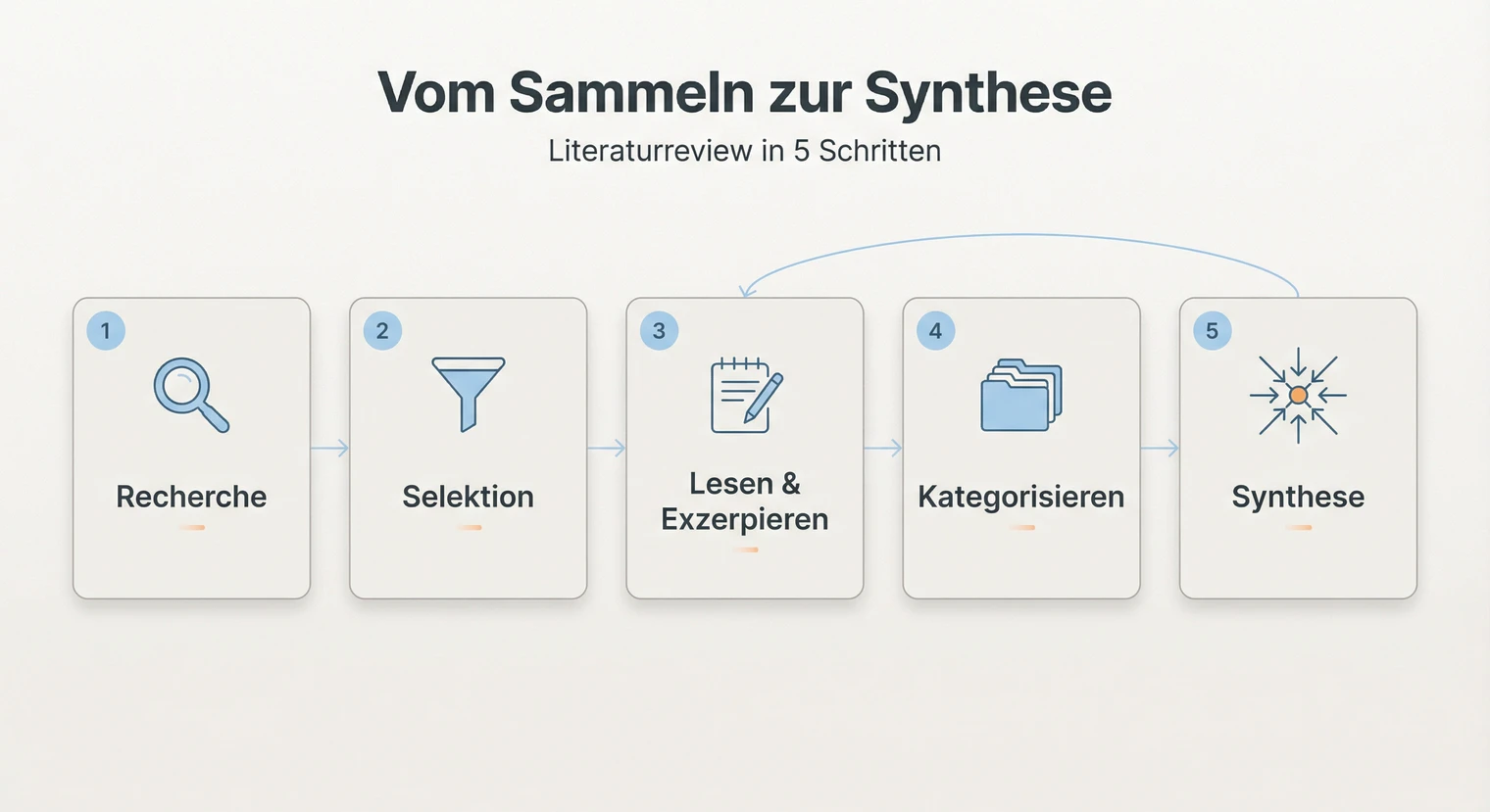 Literaturreview-Prozess: Vom Sammeln zur Synthese in der Masterarbeit | BachelorHero