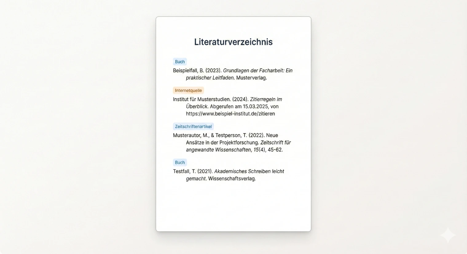 Literaturverzeichnis Facharbeit: Aufbau & Beispiele 2026 | BachelorHero