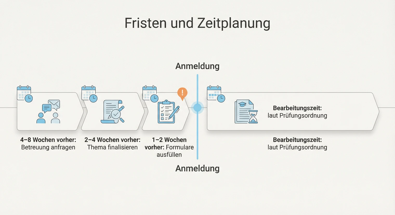 Fristen bei der Anmeldung der Masterarbeit: Zeitplanung und Bearbeitungszeit | BachelorHero