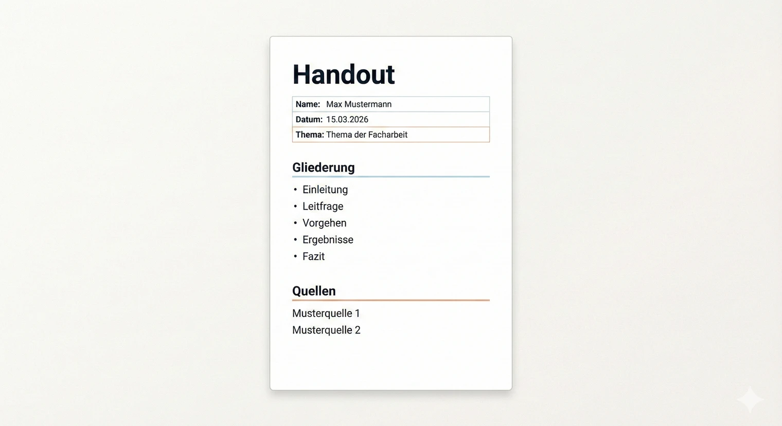 Das Handout richtig gestalten | BachelorHero
