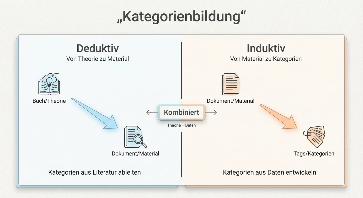 Induktive und deduktive Kategorienbildung in der qualitativen Inhaltsanalyse: Vergleich und Anwendung | BachelorHero