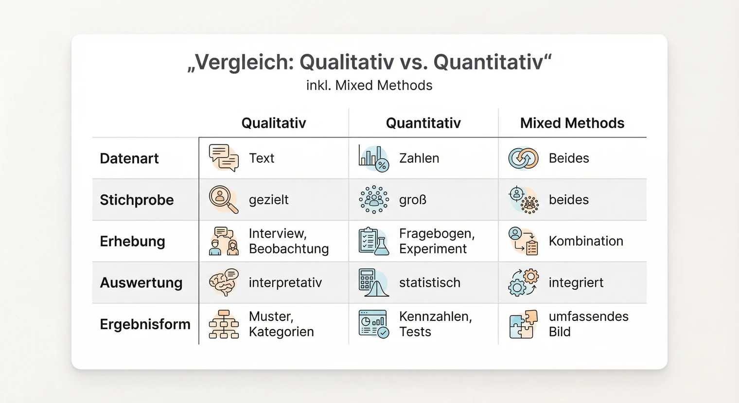 Vergleich qualitative und quantitative Forschung: Merkmale und Unterschiede | BachelorHero