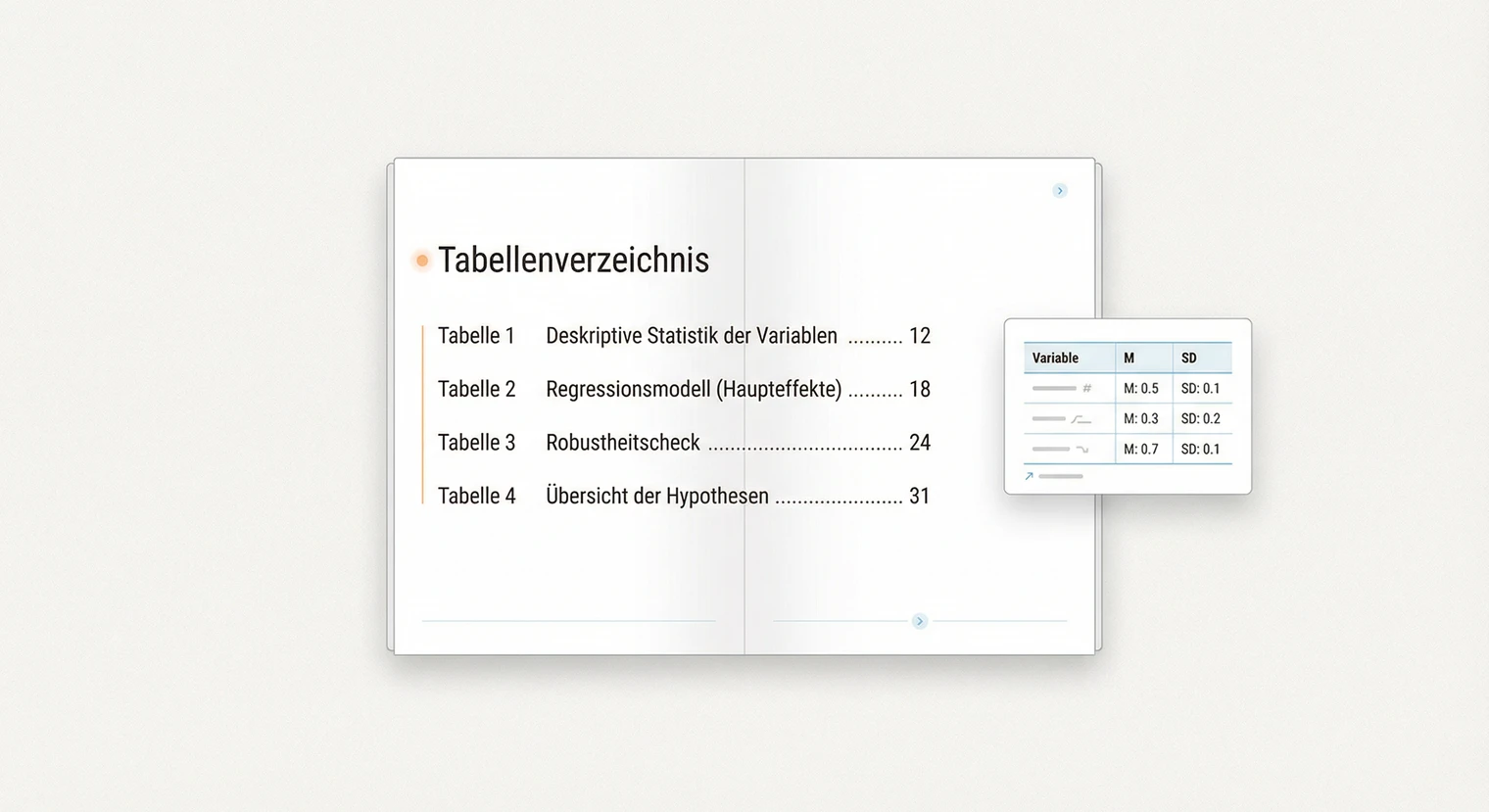 Tabellenverzeichnis Bachelorarbeit 2026: Regeln, Word Anleitung | BachelorHero