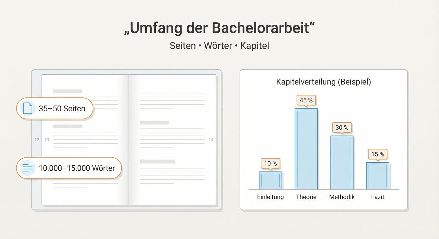 Umfang Bachelorarbeit 2026: Seitenzahl, Wörter & Kapitelverteilung | BachelorHero