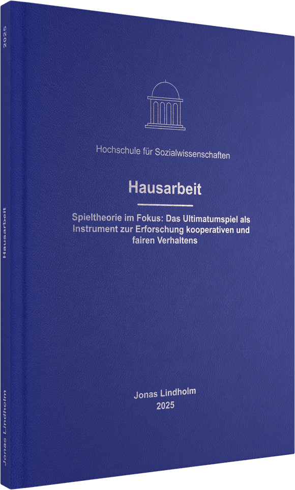Hardcover mit Prägung in Silber