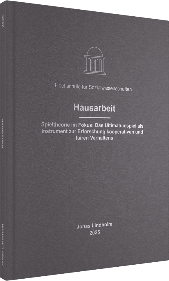 Hardcover mit Prägung in Silber