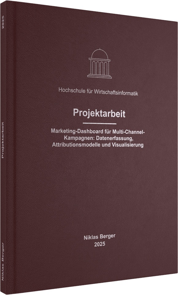 Hardcover mit Prägung in Silber